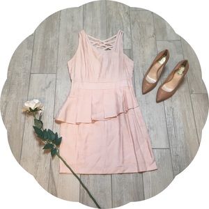Blush Pink Dress with Cross-cross Back
